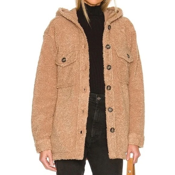 NWT Sanctuary x Revolve Harlow Sherpa Jacket Sz L Teddy Soft Plush - Picture 1 of 14